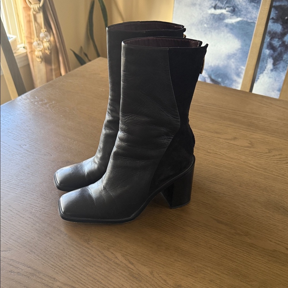 Franco Sarto Black Heeled Boots